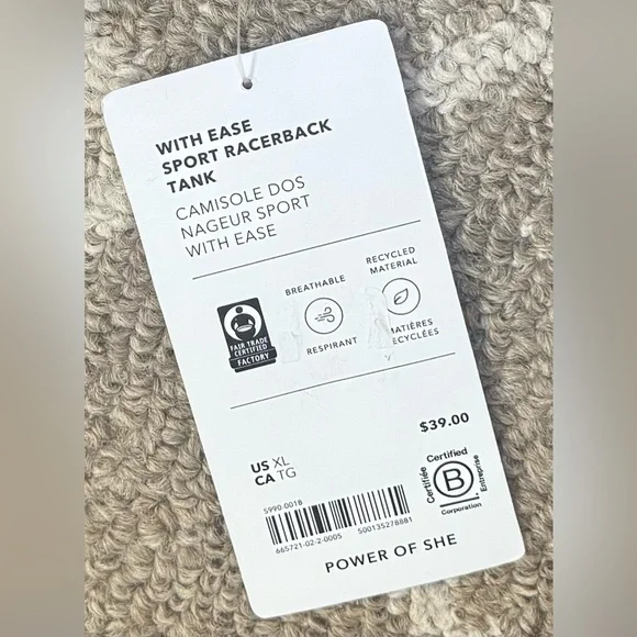 NWT Athleta black Women's Tank Top - Picture 3 of 5